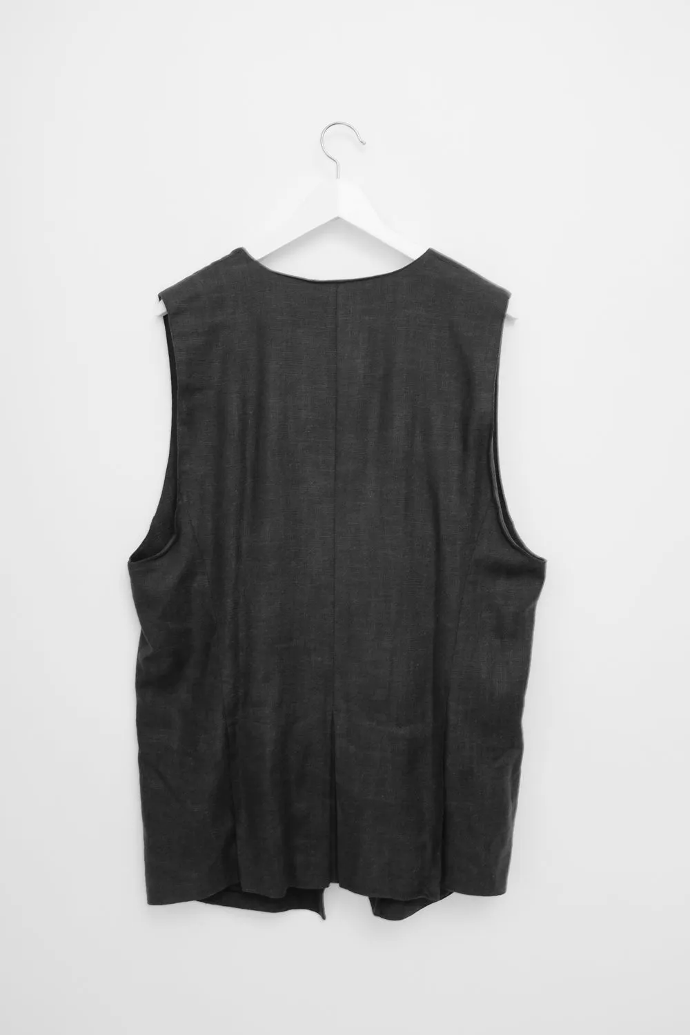 0063_VINTAGE GREY NATURAL FABRIC VEST