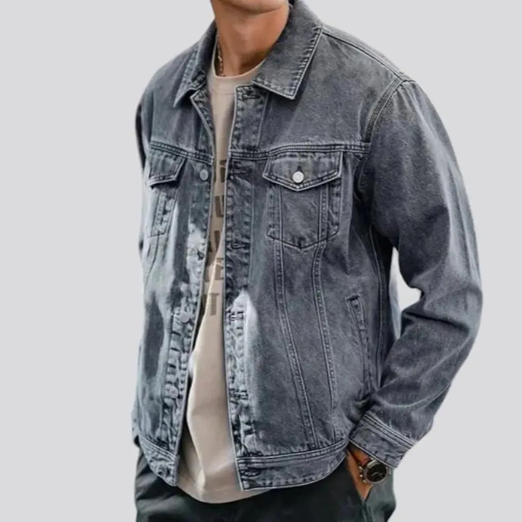 12oz oversized jeans jacket
 for men