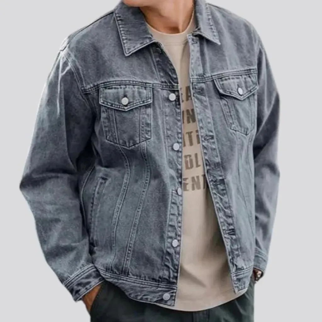 12oz oversized jeans jacket
 for men