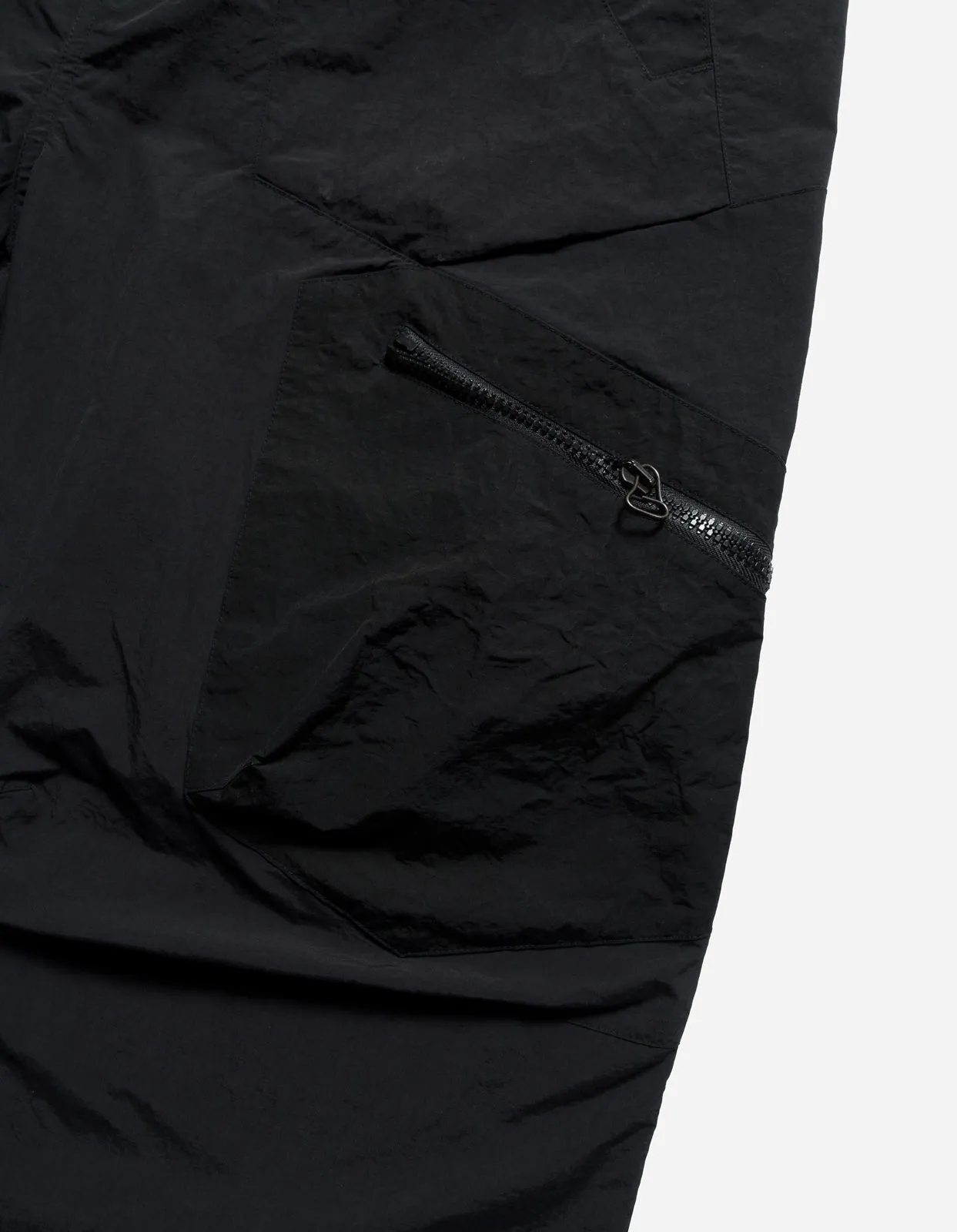 5282 Veg Dyed Asym Cargo Track Pants Black