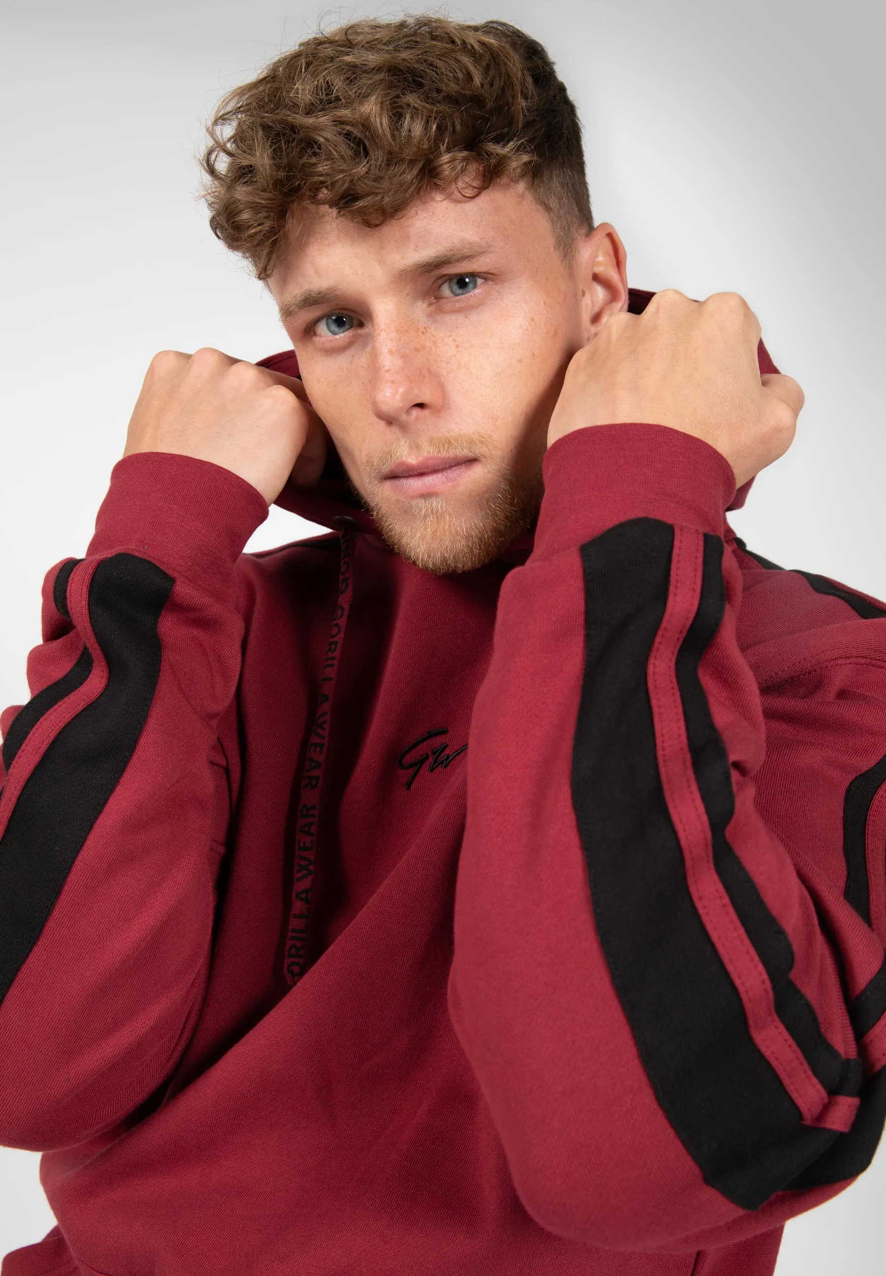 Banks Oversized Hoodie - Burgundy Red/Black