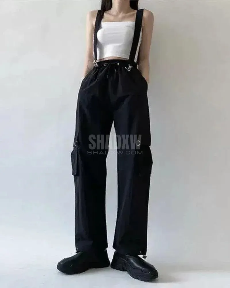 Black Pants With Straps