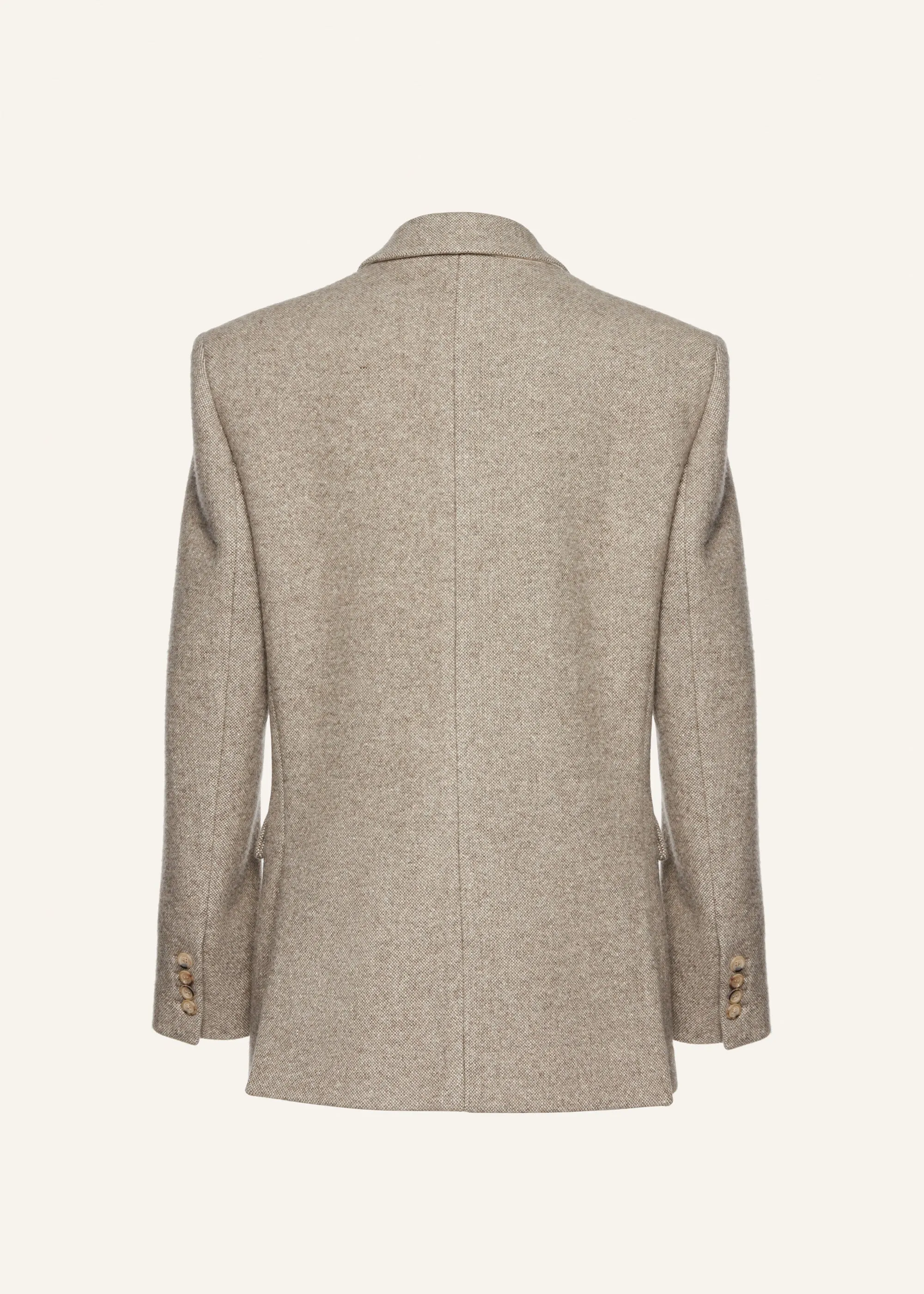 Cashmere blend boxy oversized blazer in beige