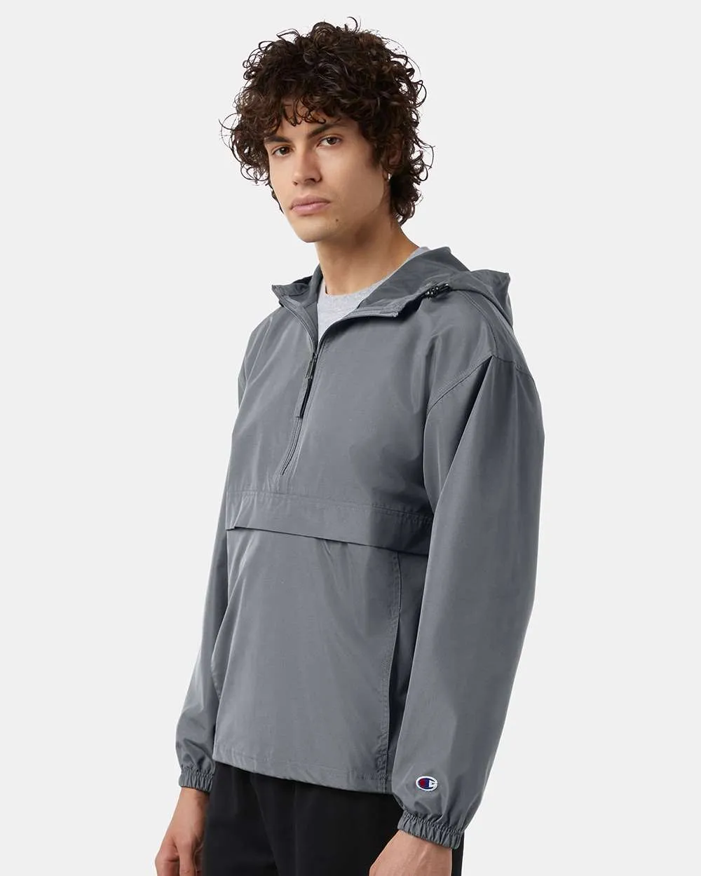 Champion Hooded Packable Quarter-Zip Jacket CO200