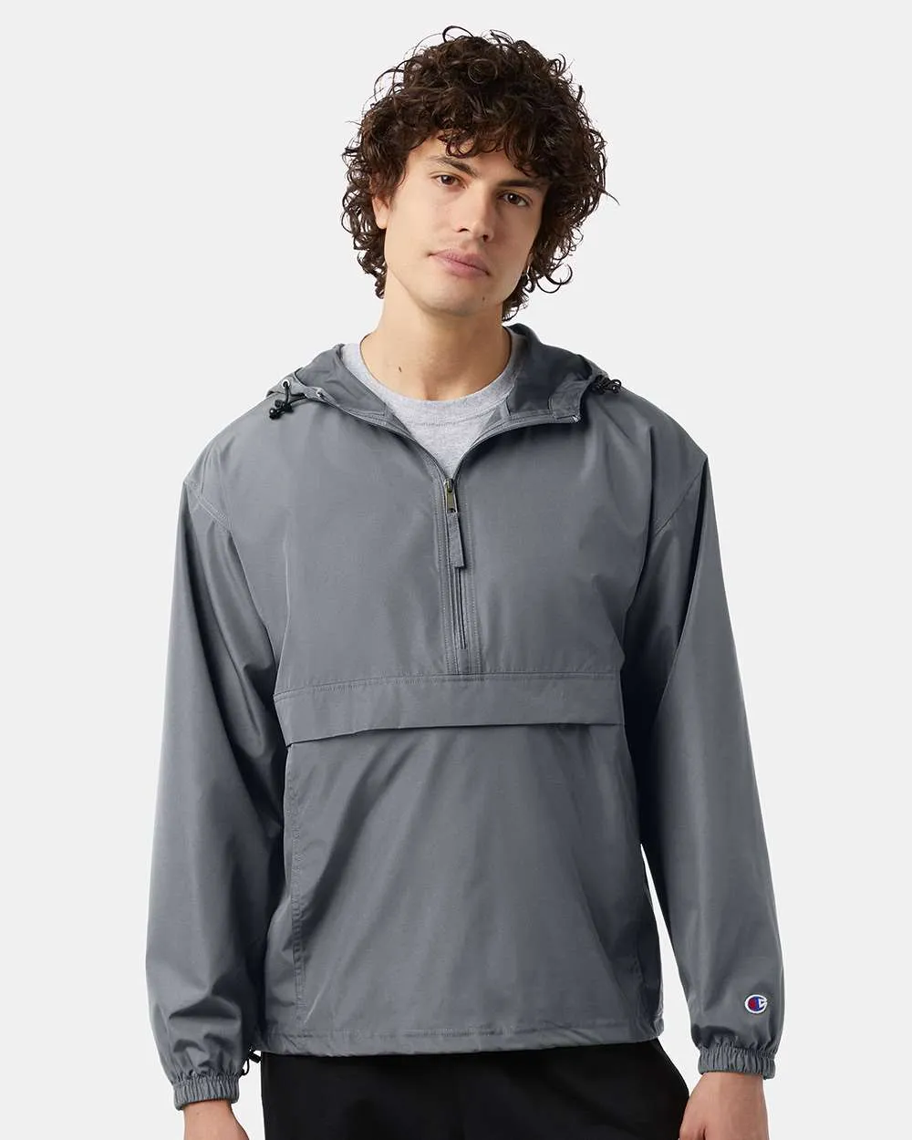 Champion Hooded Packable Quarter-Zip Jacket CO200