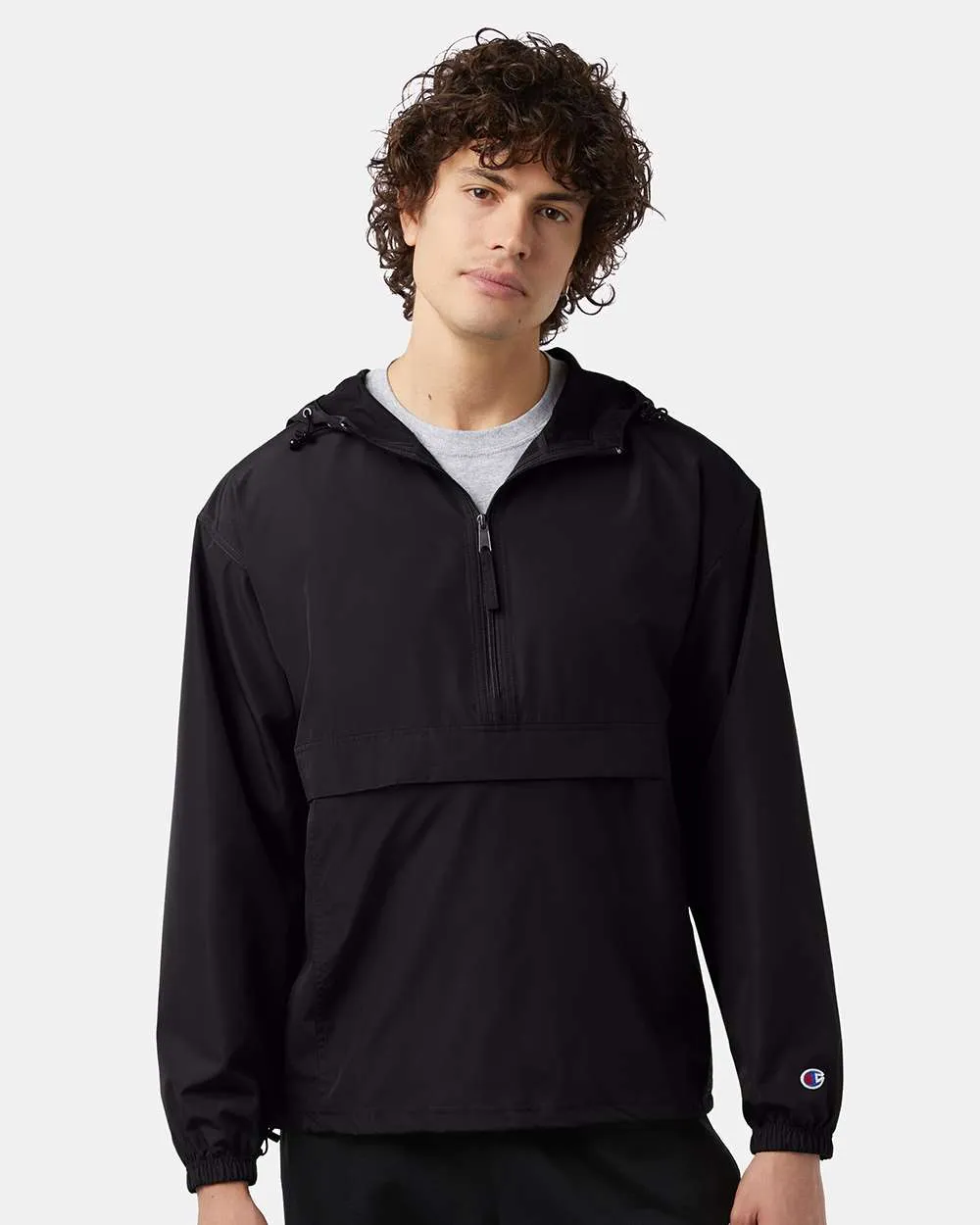 Champion Hooded Packable Quarter-Zip Jacket CO200