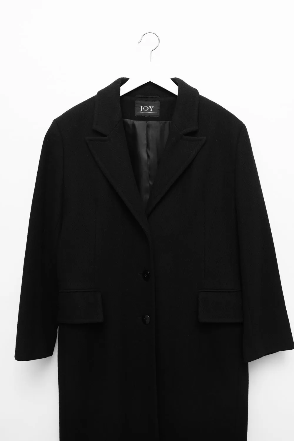 CLASSY BLACK WOOL COAT