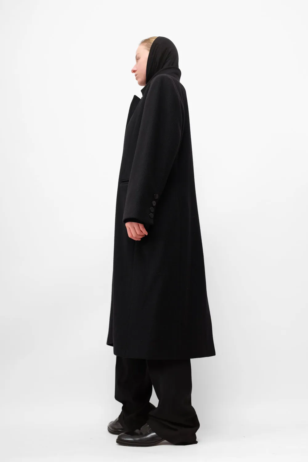 CLASSY BLACK WOOL COAT