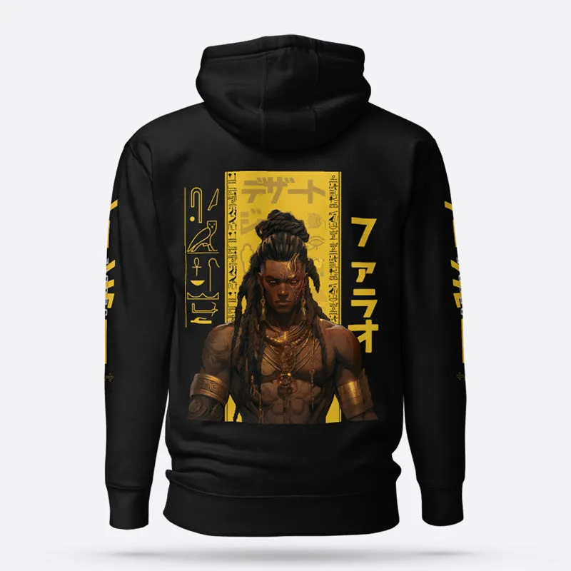 Cyber Shogun Pullover Premium Black Graphic Hoodie