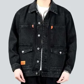 Fashion oversized jean jacket
 for men