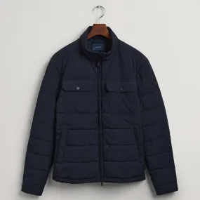 GANT Channel Quilted Windcheater Jacket in Evening Blue