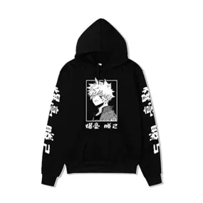 Graphic Printed Hoodies with Anime Logo