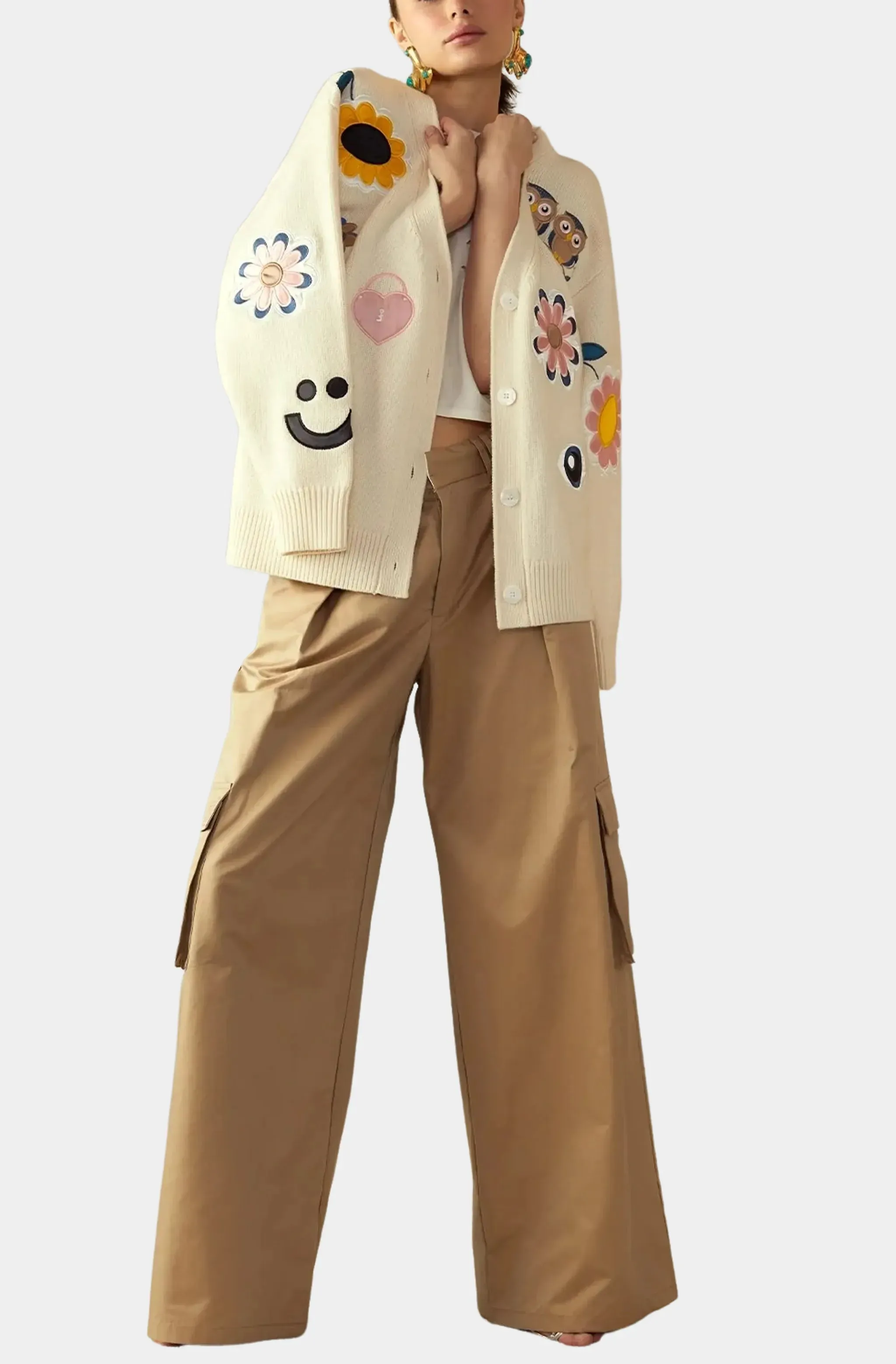 High-Waist Wide Leg Cargo Pants