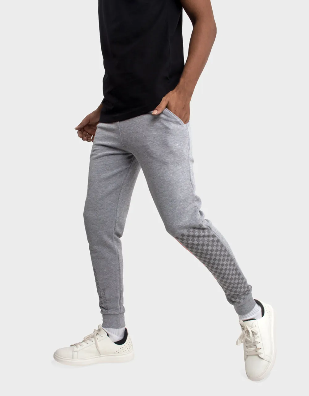 JOGGERS - CHENNAI VAASI CHEQUERED | GREY MELANGE