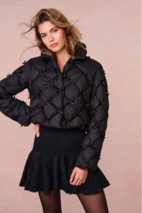 Kasey Quilted Bow Embellished Jacket