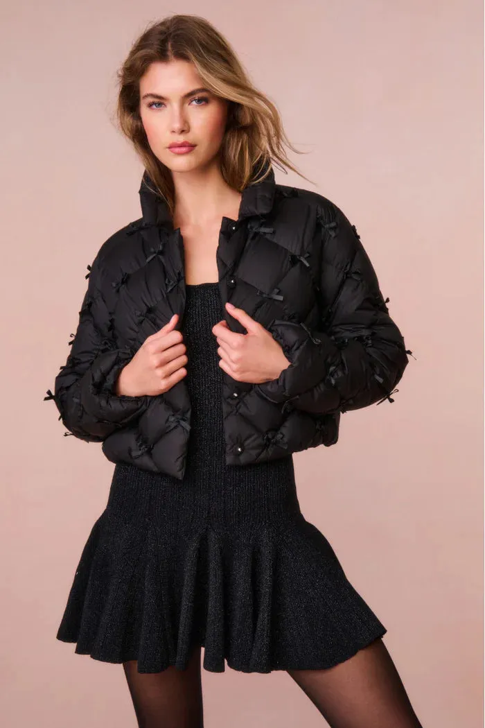 Kasey Quilted Bow Embellished Jacket