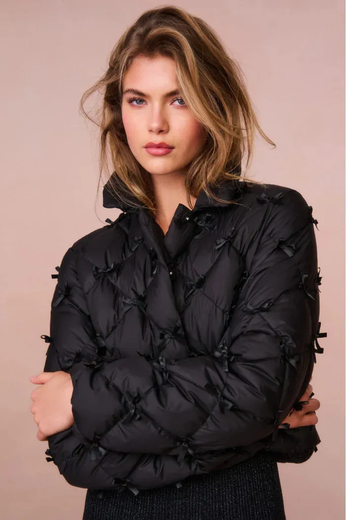 Kasey Quilted Bow Embellished Jacket