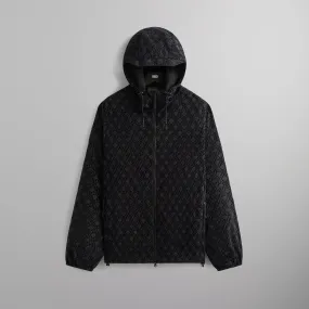 Kith Flocked Crest Damien Windbreaker -  Black