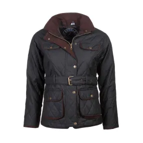 Ladies Rydale Belted Diamond Quilted Waxed Country Jacket