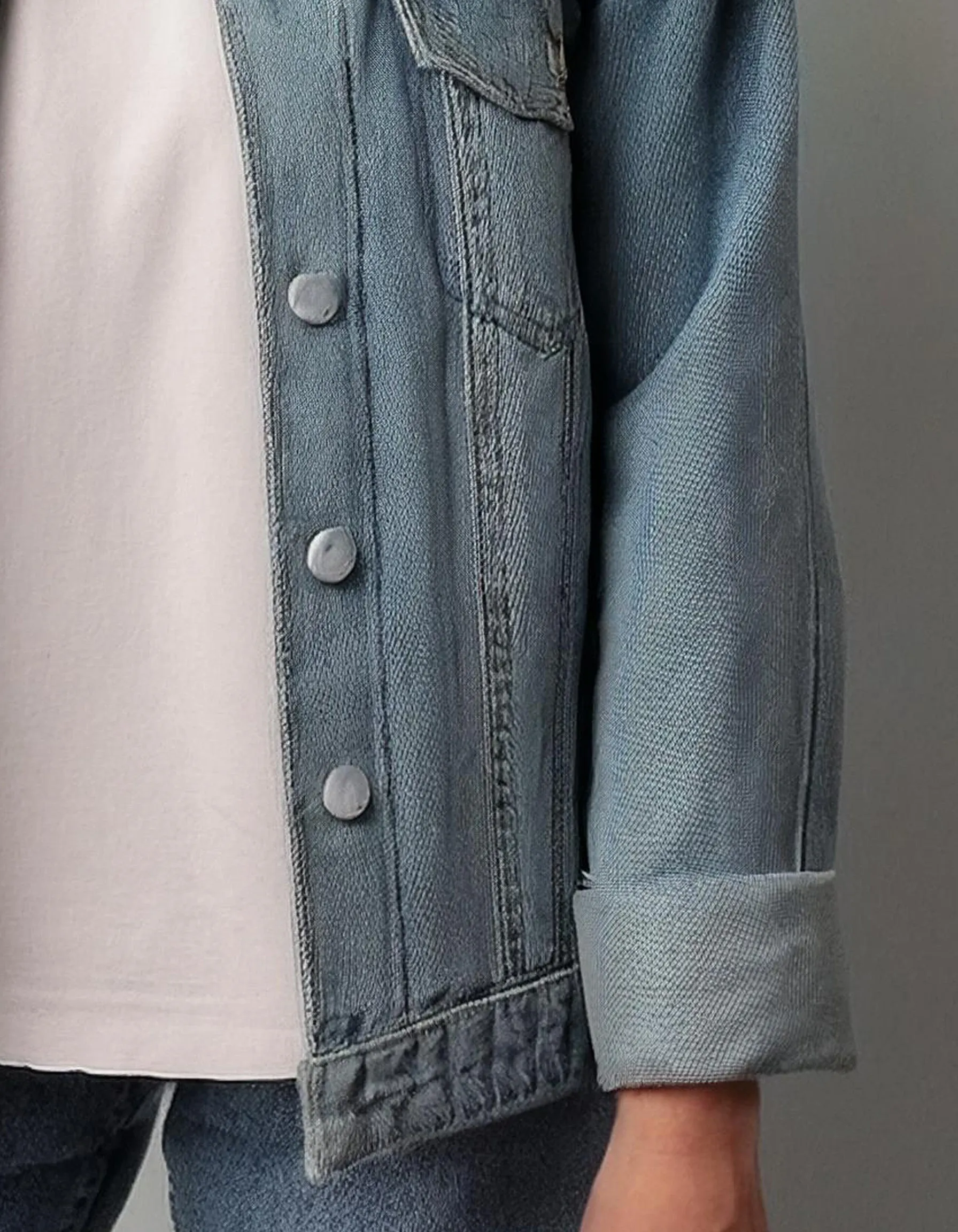 Light Wash Oversized Denim Jacket