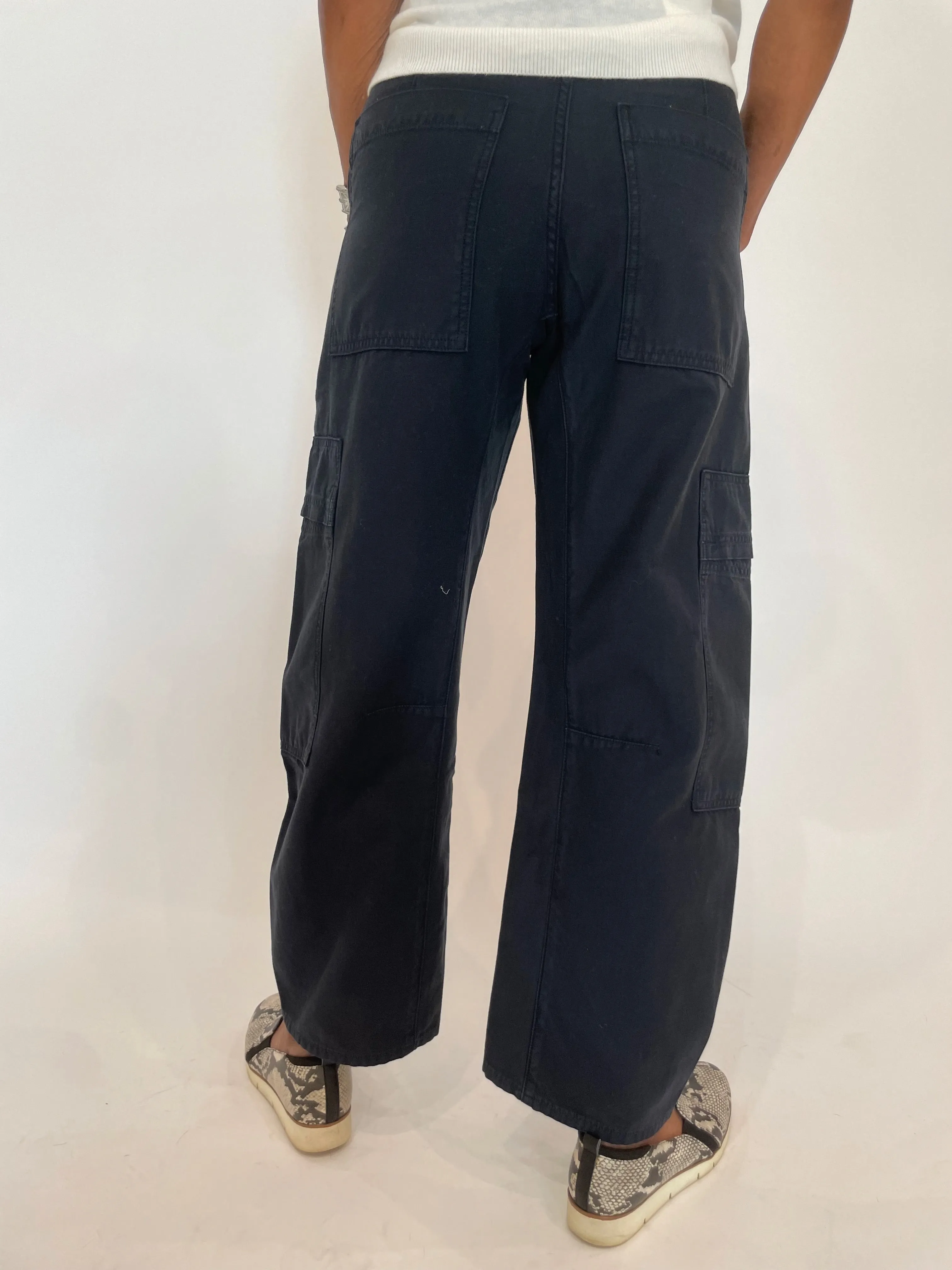 Marcelle Low Slung Easy Cargo Pants - True Navy