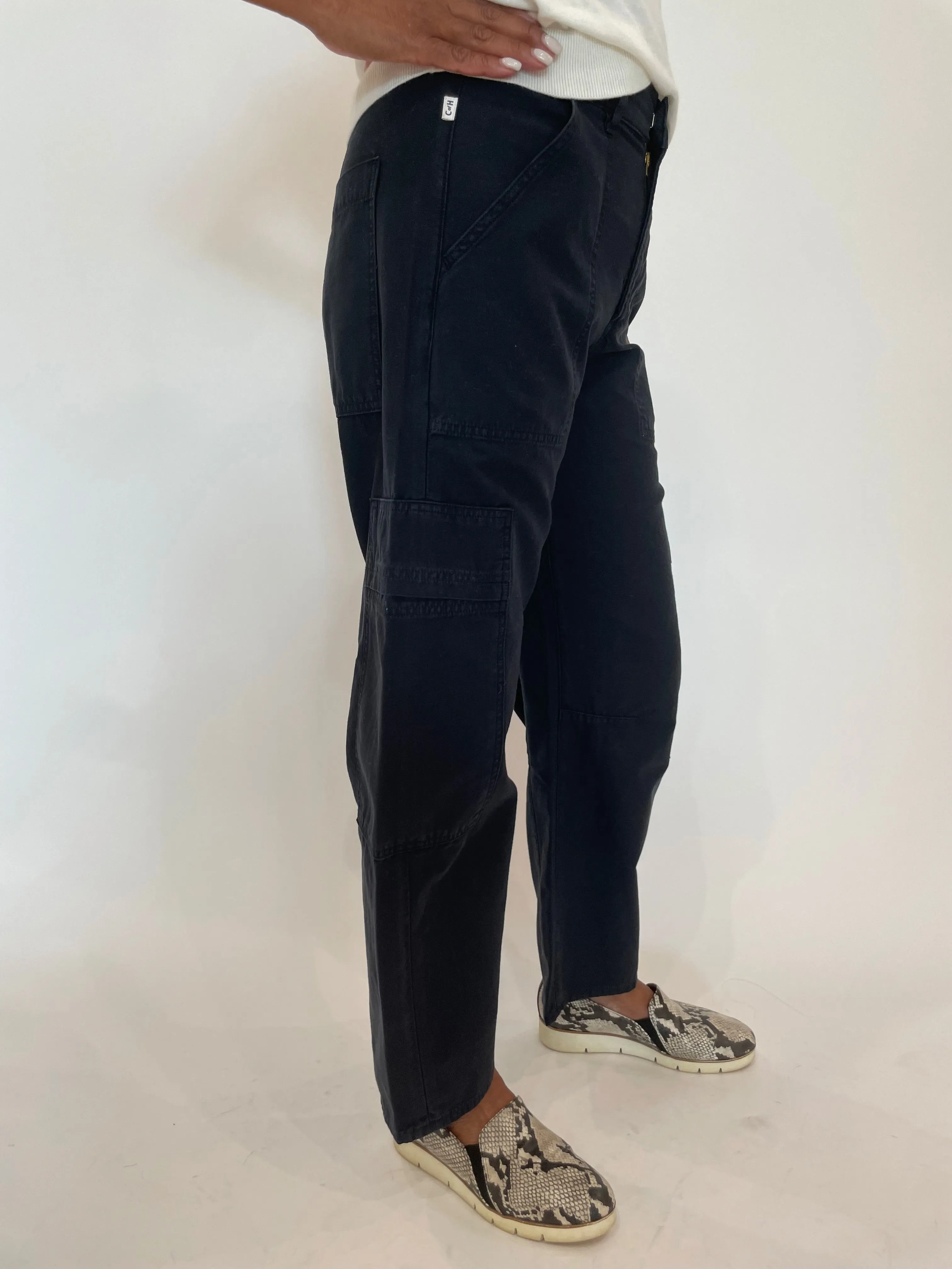 Marcelle Low Slung Easy Cargo Pants - True Navy