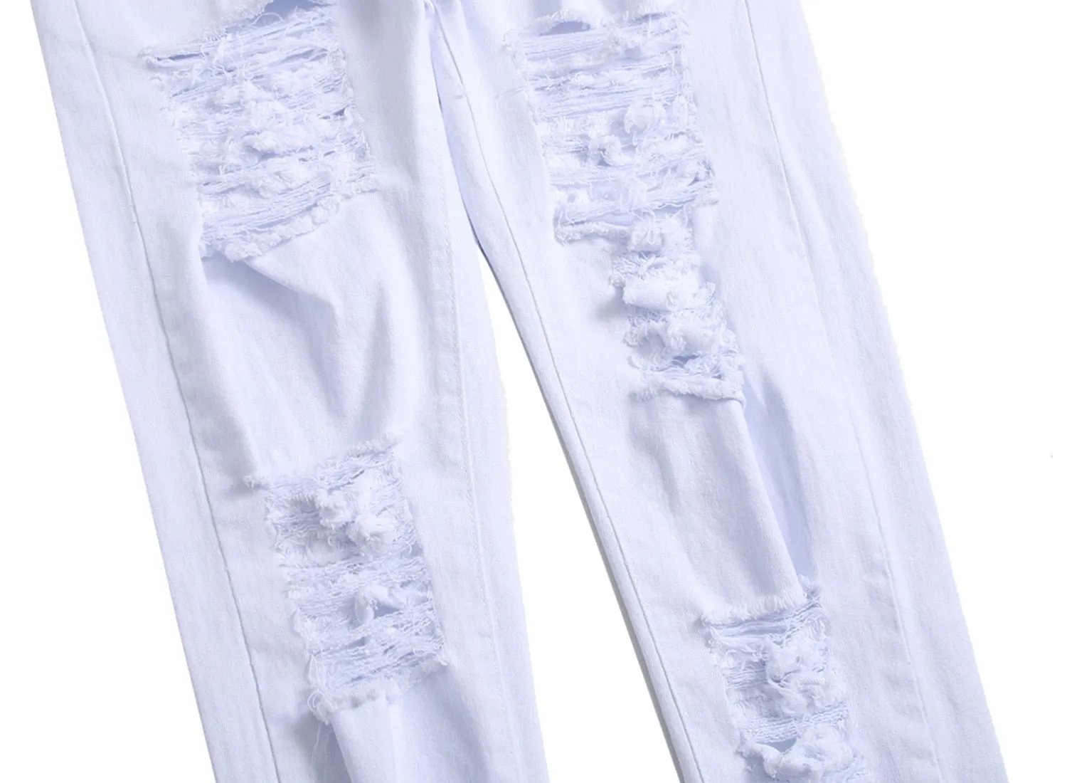 Men's distressed White Jeans slim fit