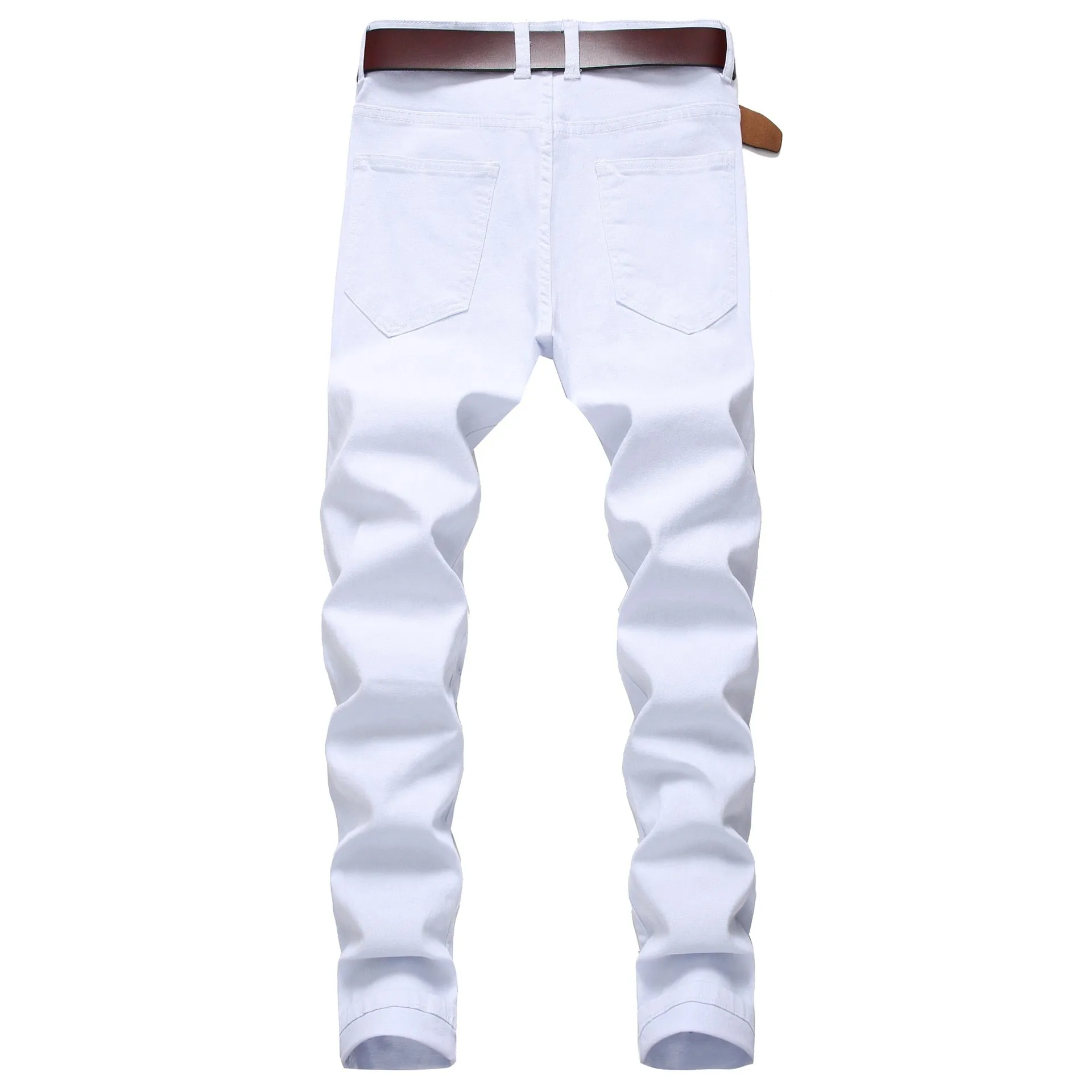 Men's distressed White Jeans slim fit