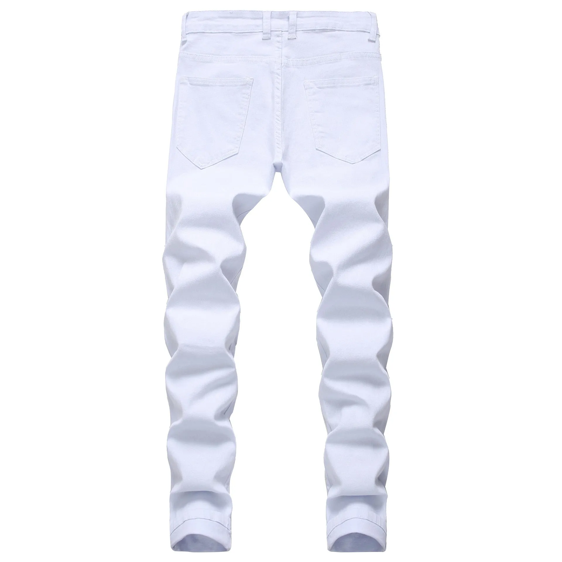 Men's distressed White Jeans slim fit