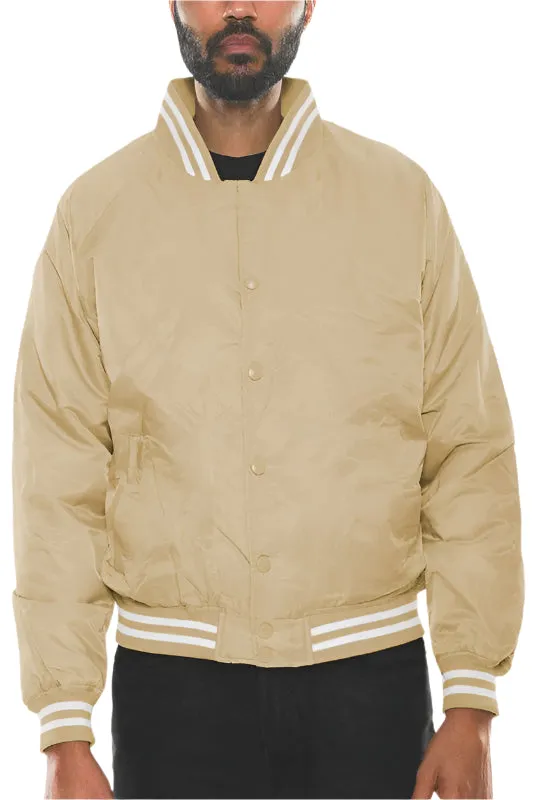 Mens Polyester Windbreaker Bomber Jacket