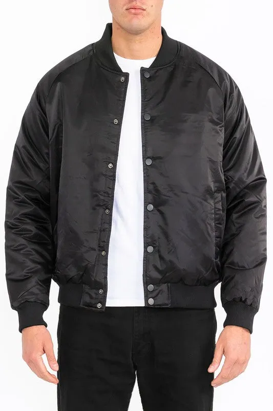 Mens Polyester Windbreaker Bomber Jacket