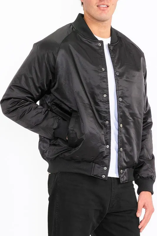 Mens Polyester Windbreaker Bomber Jacket