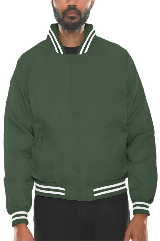 Mens Polyester Windbreaker Bomber Jacket