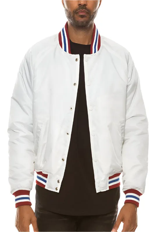 Mens Polyester Windbreaker Bomber Jacket