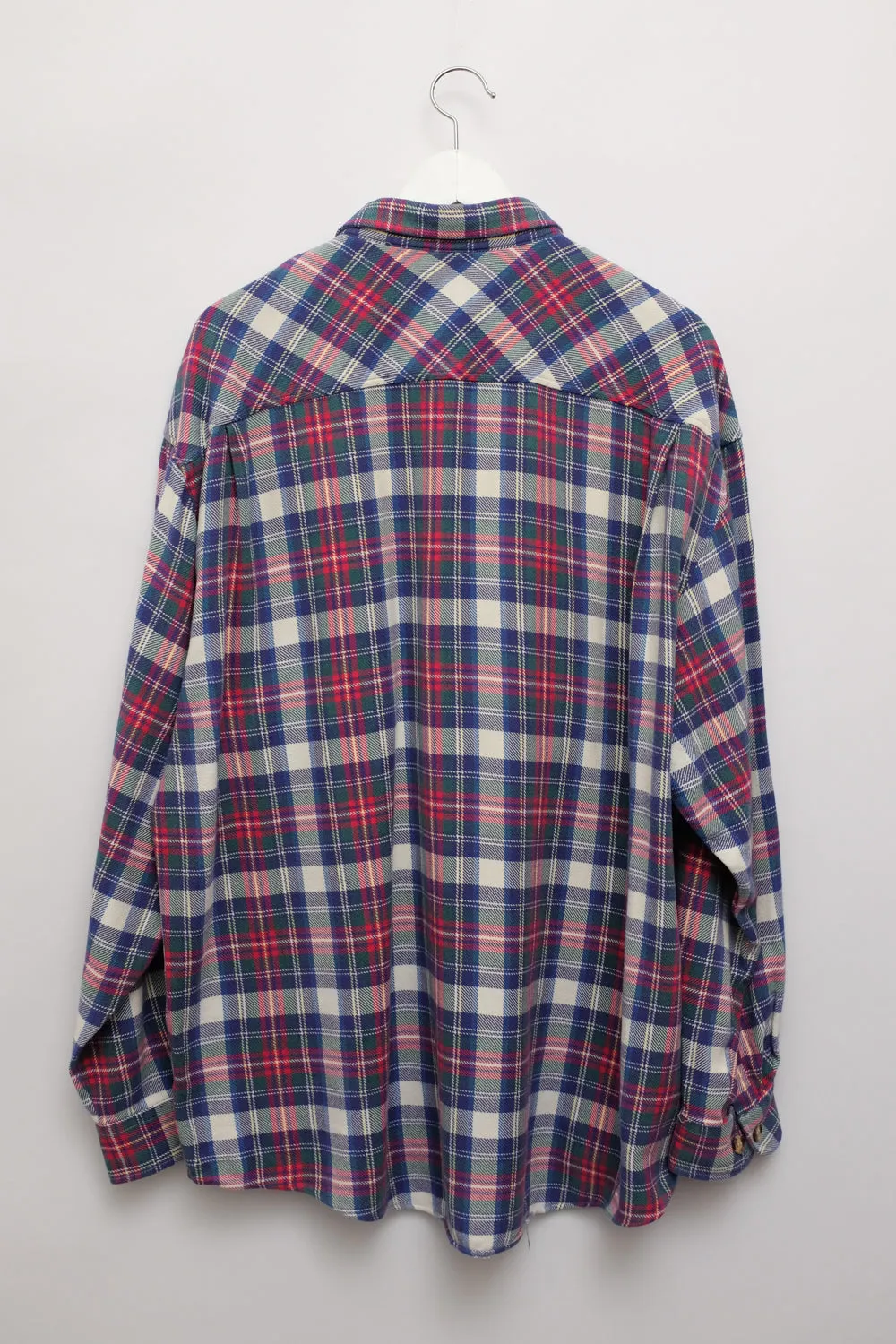 PURE COTTON TARTAN VINTAGE OVERSIZE SHIRT