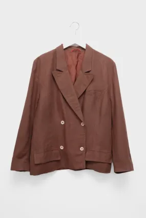 PURE LINEN SUMMER CHOCOLATE BLAZER