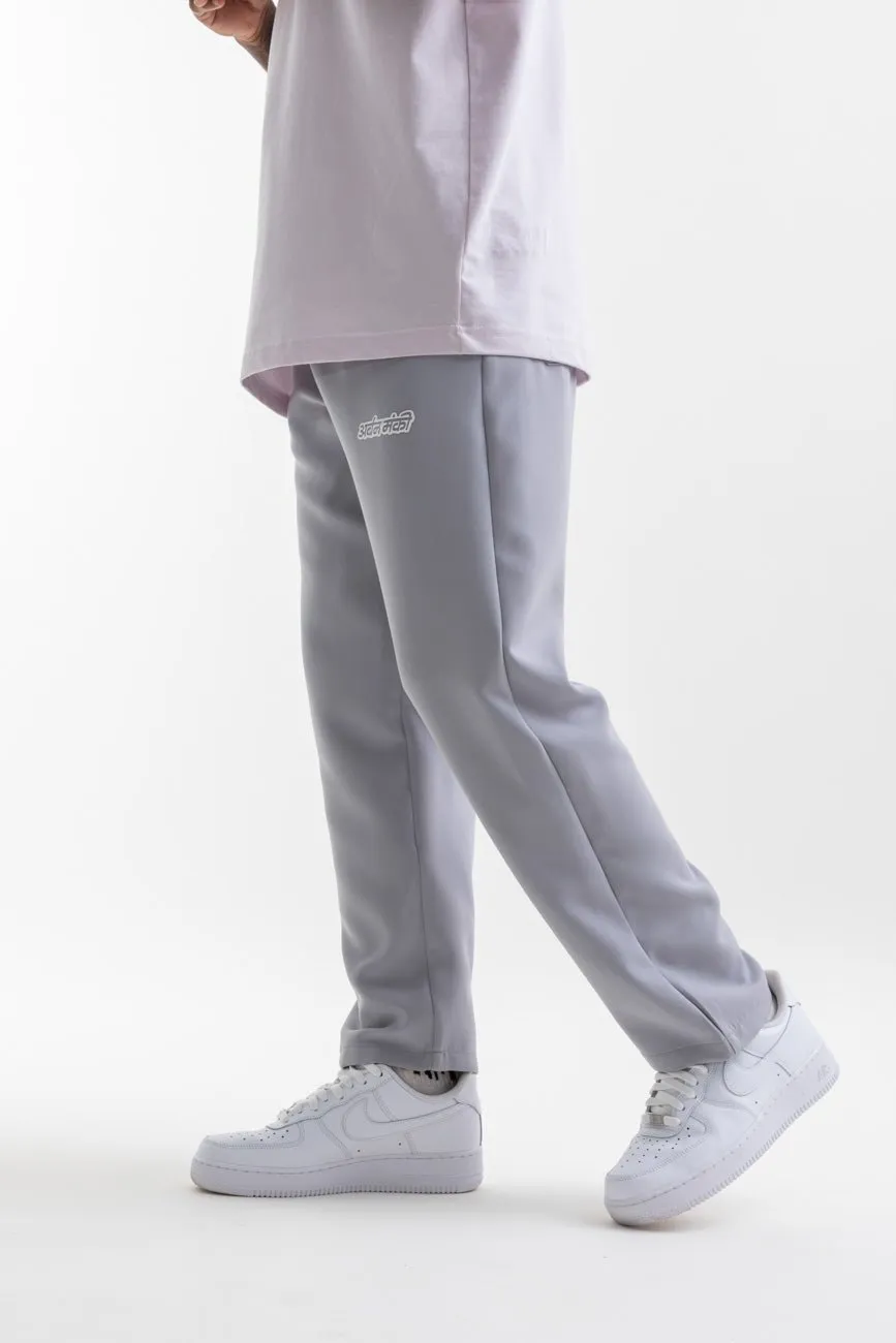 Relaxed Straight-Cut Track Pants // Grey