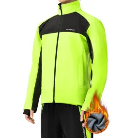 ROCKBROS Cycling Bike Winter Thermal Windproof Jackets for Men Cold Weather Hiking