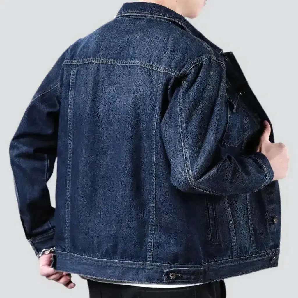 Sanded men's jeans jacket