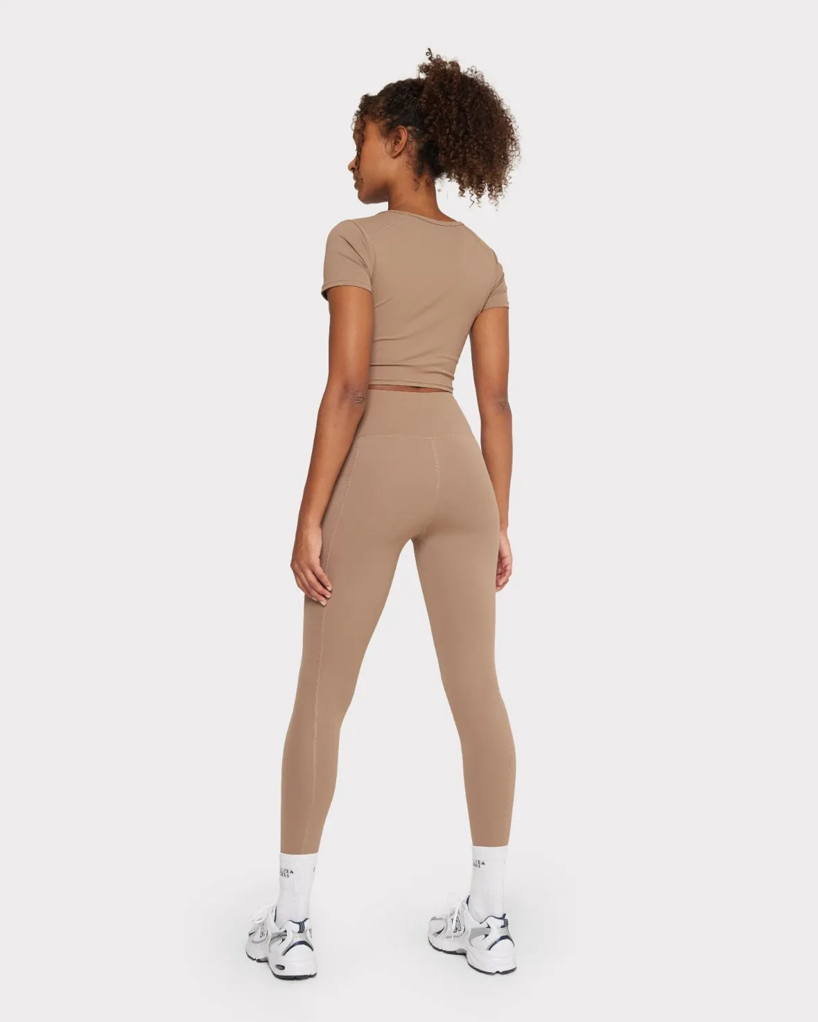 Soft   Stretch High-Rise Leggings - Mocha