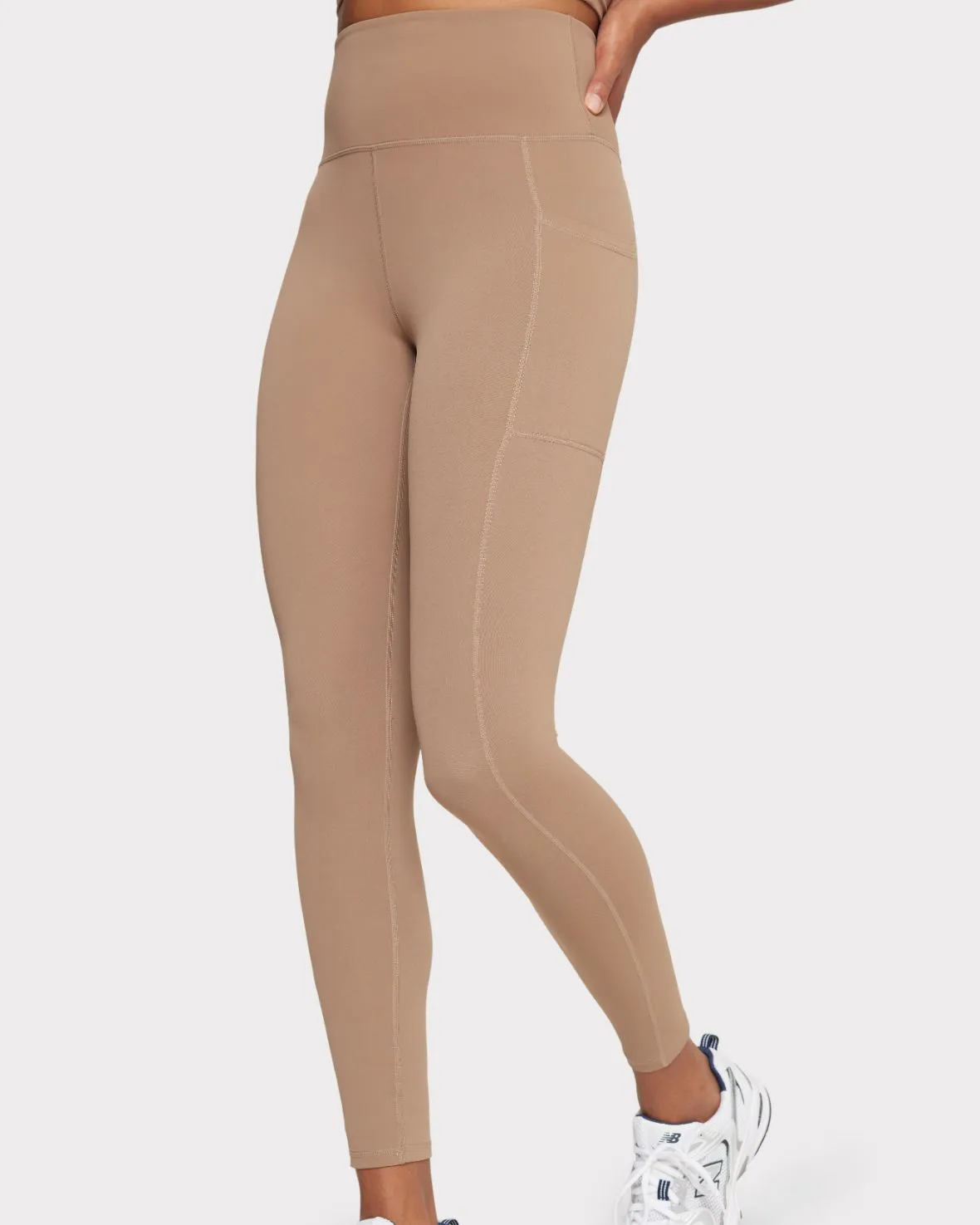 Soft   Stretch High-Rise Leggings - Mocha