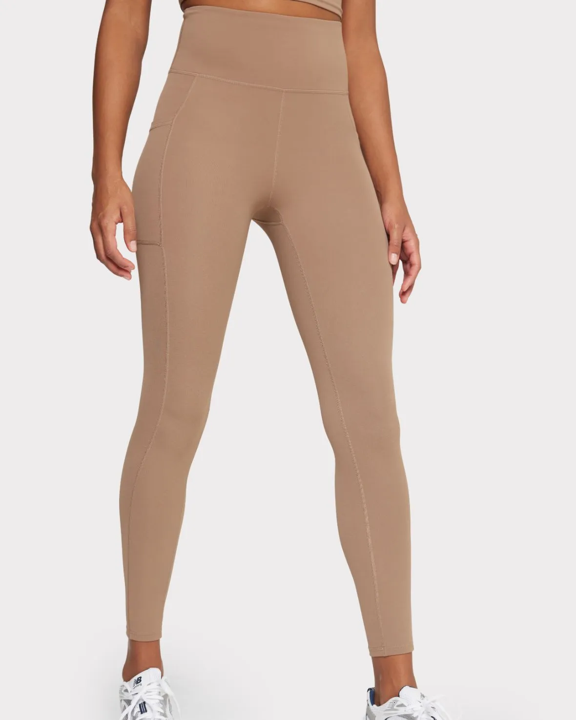 Soft   Stretch High-Rise Leggings - Mocha