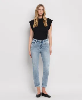 Strikingly - High Rise Slim Straight Jeans