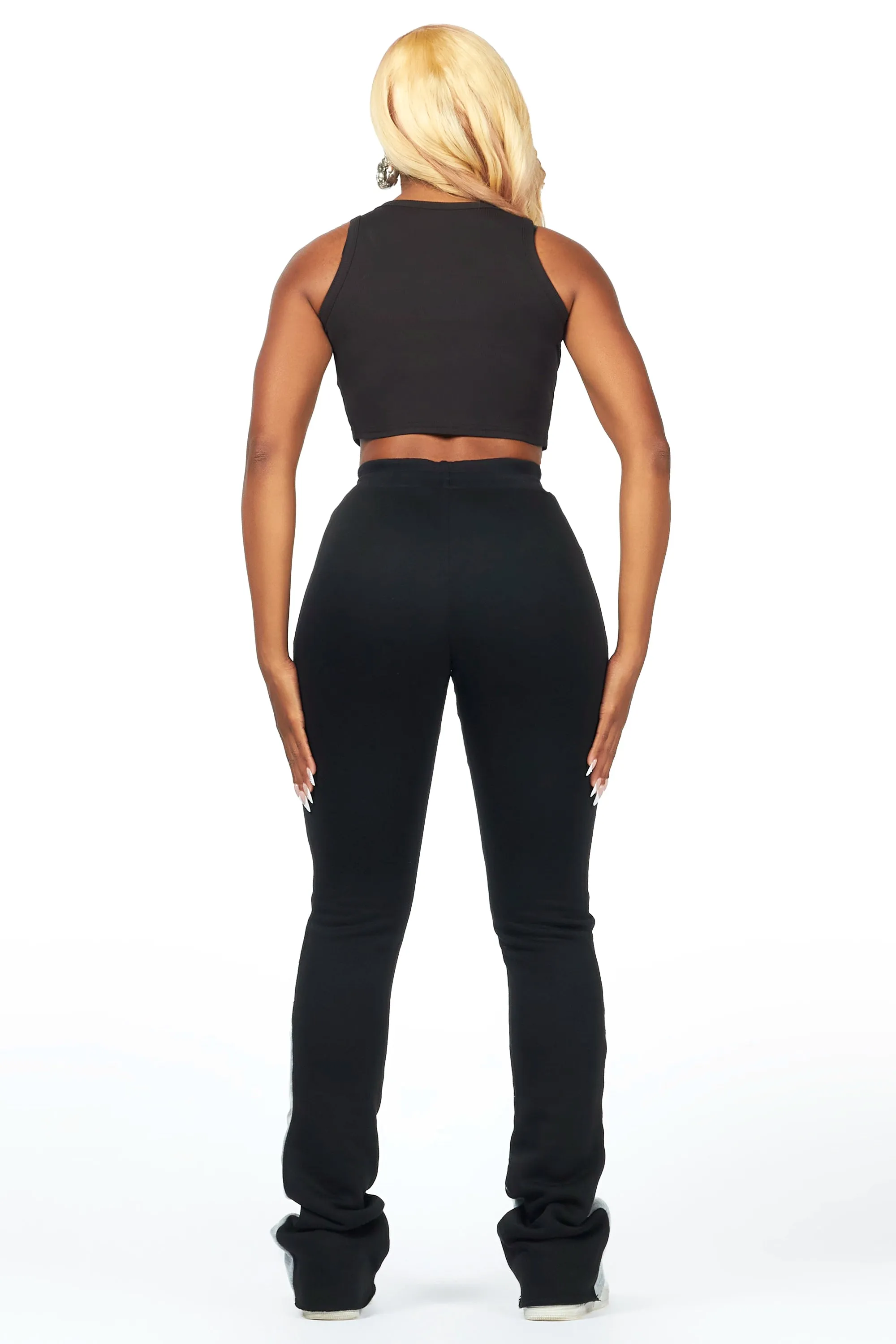 Toriauna Black Stacked Track Pant