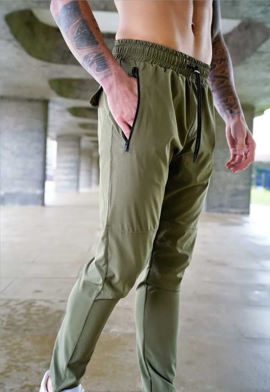 TRACK PANTS - OLIVE