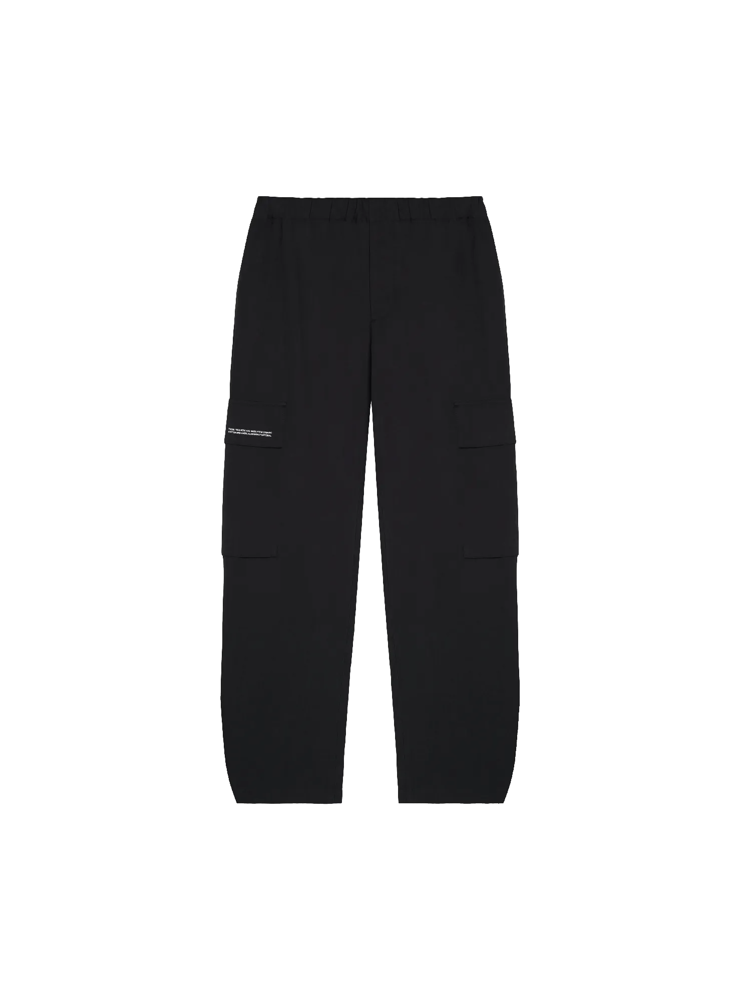 Womens Organic Cotton Linen Cargo Pants—black